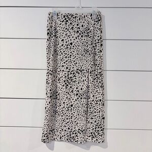 Windsor Animal Print Leopard Cheetah Chic Midi Skirt Side Slit Extra Small